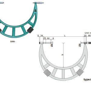 Outside Micrometer With Extension Anvil Collar 900-1000mm Insize 3205-1000