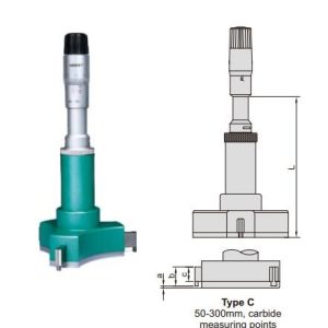 Three Points Internal Micrometer (with setting ring) 16-20mm Insize 3227-20