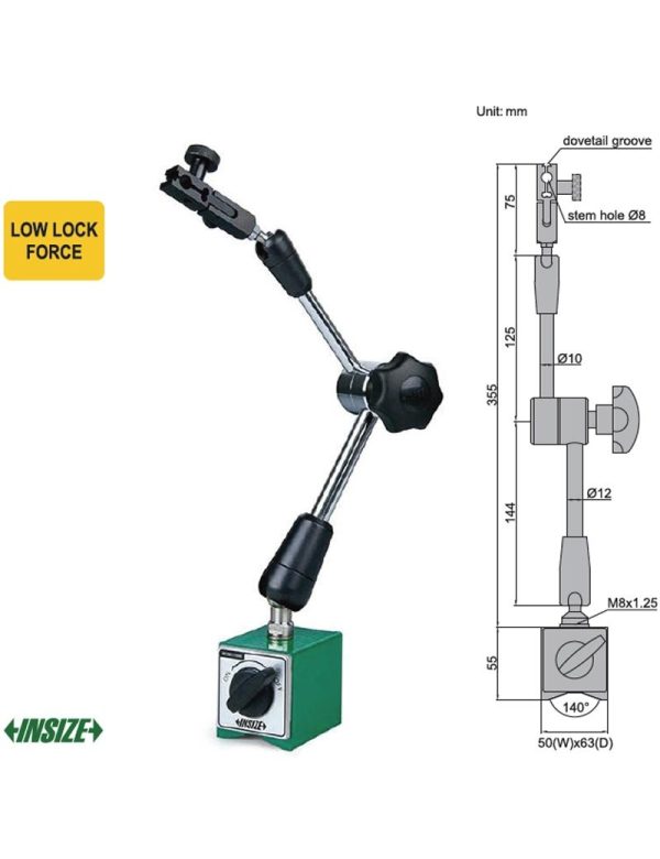 Alat Ukur Mini Magnetic Stand 40kgf Insize 6224-40