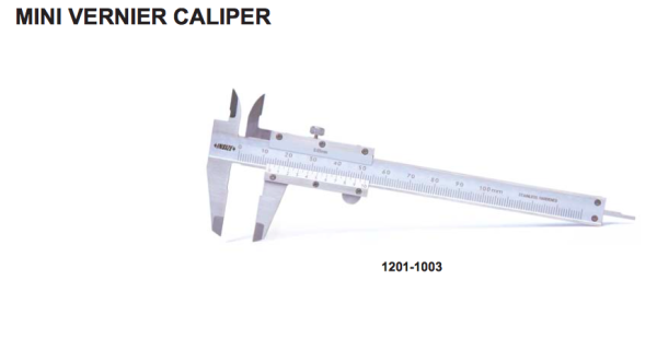 Jangka Sorong 0-100mm x 0.05mm Mini Vernier Caliper Insize 1203-1003