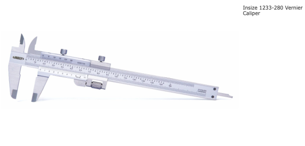 Jangka Sorong Vernier Caliper With Fine Adjustment 0-180mm/0-11" Insize 1233-280