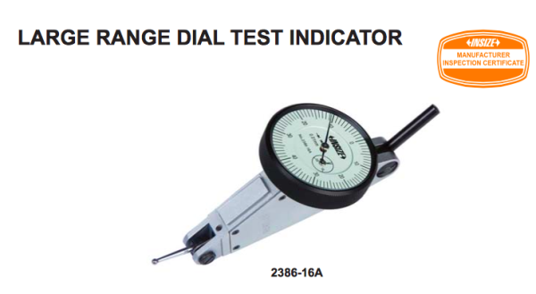 Large Range Dial Test Indicator 1.6mm Insize 2386-16A