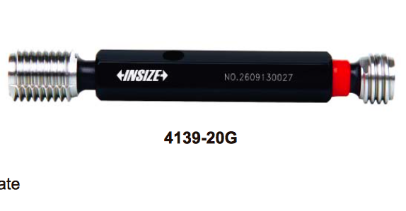 Fine Thread Plug Gage, 6H, Go and No Go, ISO 1502 M4x0.5 Insize 4139-4G