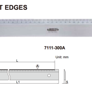 Penggaris Besi Straight Edge 1000mm Insize 7111-1000A