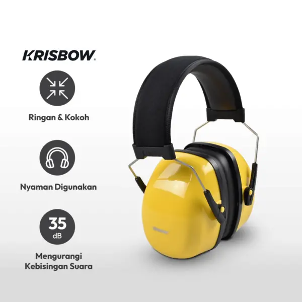 Krisbow Earmuff Foldable Pelindung Telinga 35 Db