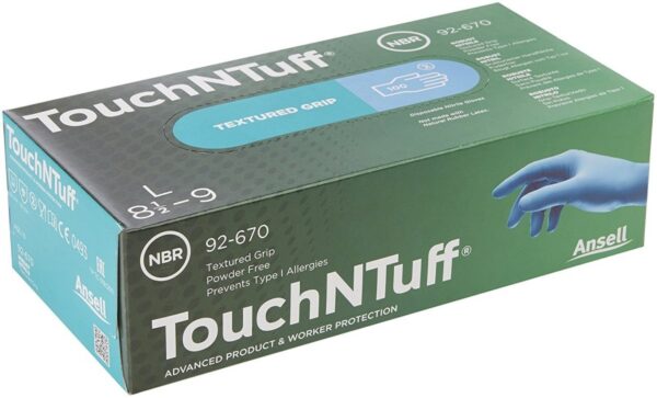 Sarung Tangan Ansell 92-670 Touch n Tuff Nitrile Gloves Powder Free - Image 2