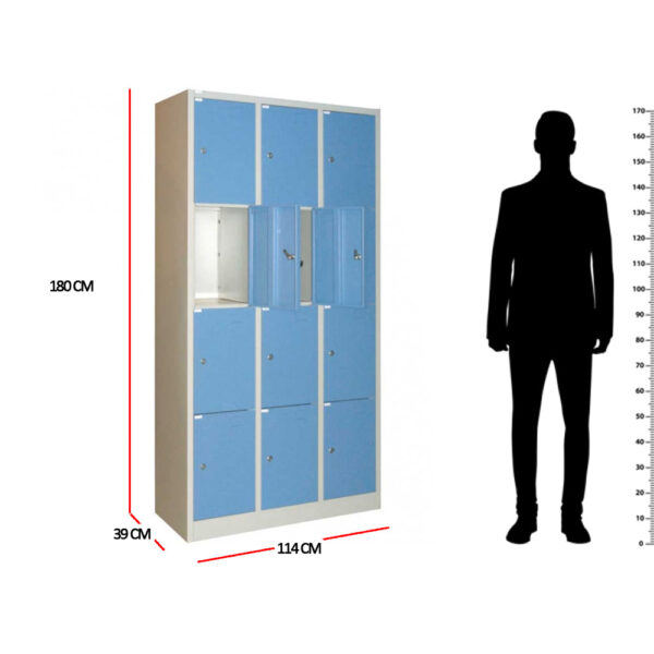 Lemari Loker Krisbow 18 Pintu - Biru - Image 2