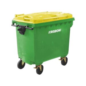 Tempat Sampah Outdoor Krisbow 660 Liter Frwb660g2 - Hijau/kuning