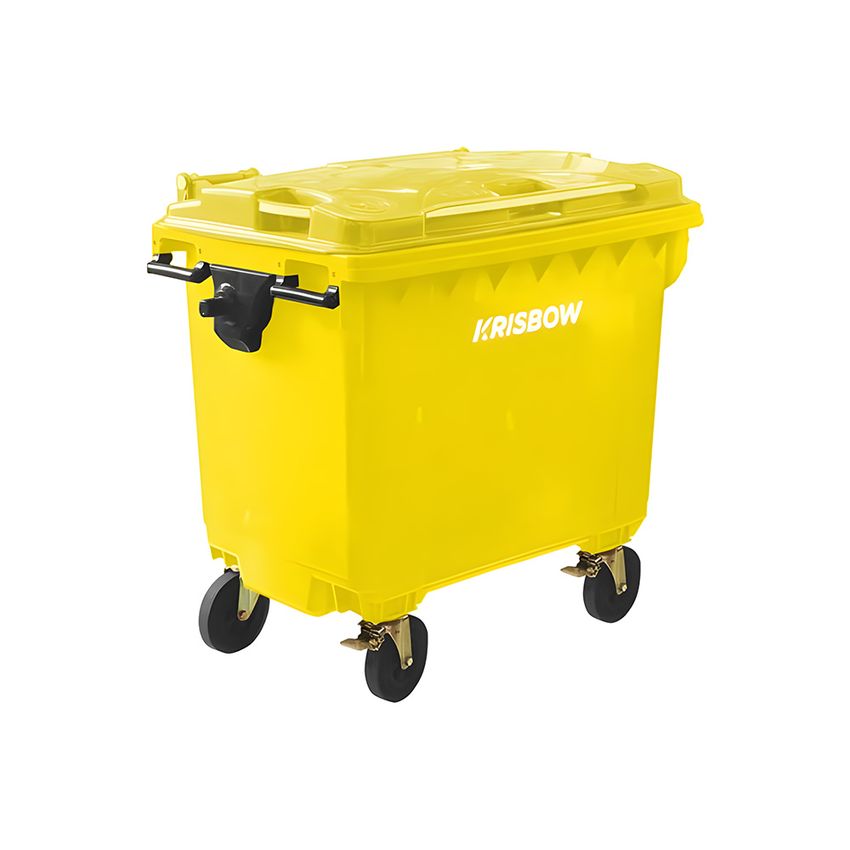 Tempat Sampah Krisbow 660 Ltr Dengan Tutup - Kuning