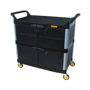 Krisbow Mrtsbd-bl Rak Troli 3 Tingkat Dengan Pintu Hitam