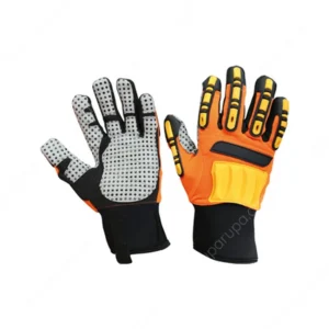 Krisbow Sarung Tangan Pengaman Synthetic Leather Ukuran M Oranye