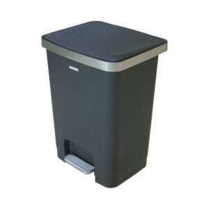 Krisbow Tempat Sampah Pedal Soft Close Rectangle 15 Ltr Hitam