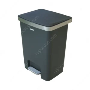 Krisbow Tempat Sampah Pedal Soft Close Rectangle 35 Ltr Hitam