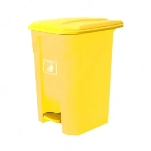 Krisbow Tempat Sampah Pedal Dengan Konektor 55 Ltr Kuning