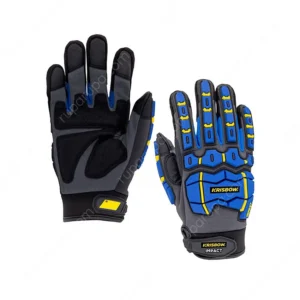 Krisbow Srsg518 Sarung Tangan Pengaman Impact Mekanis Ukuran M Hitam/biru