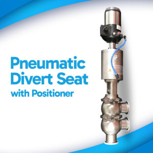 Serinox SS316 Pneumatic Divert Seat Valve with Positioner Size 2