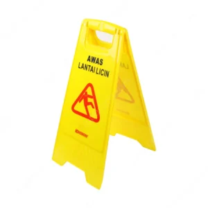 Krisbow Floor Sign Awas Lantai Licin Kuning