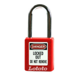 Lototo L410RED Safety Padlock Keyed Differ Shackle Length 38 Mm
