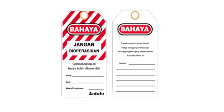 Lototo L497A IND Safety Tags