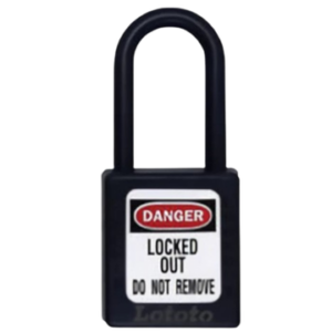Lototo L406BLK Safety Padlock Keyed Differ Shackle Length 38 Mm