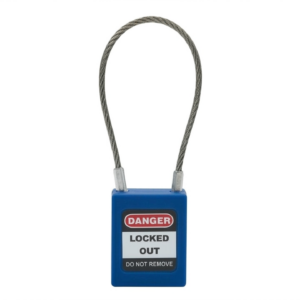 LOTOTO LS410MKBLU Cable Shackle Master & Keyed Different Safety Padlock