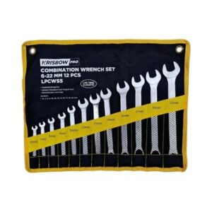 Krisbow Kunci Ring Pas Silver 6-22 mm Set 12 Pcs