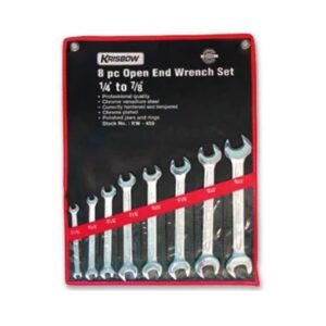 Krisbow KW0100310 Kunci Pas Open End Wrench Set 1/4 - 7/8 inch 8pcs