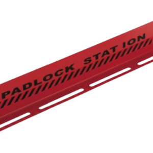 Lototo LPS04 Padlock Station 1. Length 530 mm 2. Width 40 mm 3. Height 80 mm Features : 1. Can accommodate 20 padlock 2. With english warning label 3. Made from heavy duty steel with durable powder coated finish treatment